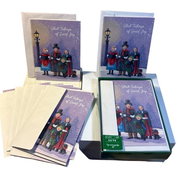 11 Christmas Greeting Cards Glad Tidings Of Great Joy By Lawson Falle Religious - Picture 1 of 5